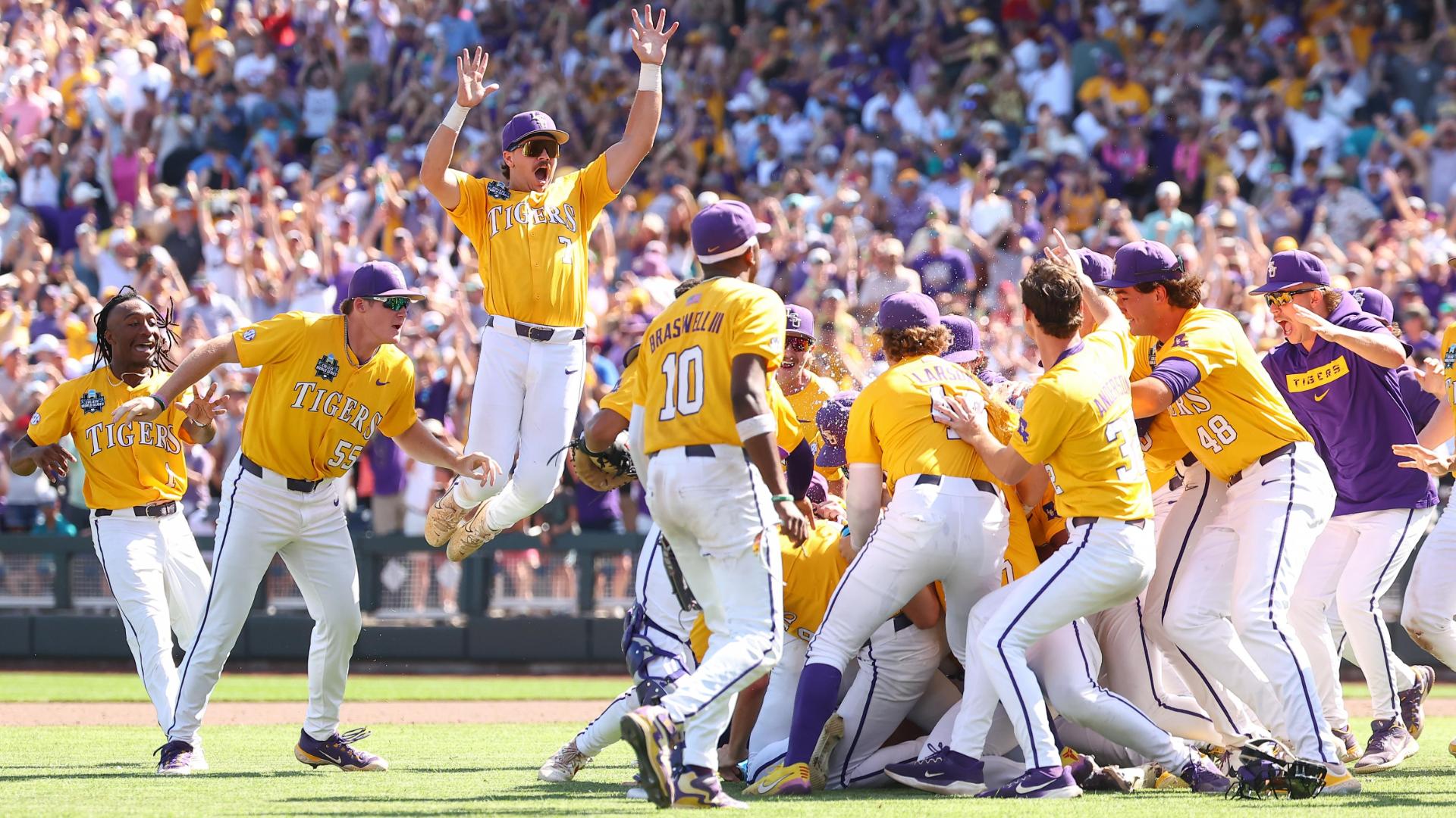 LSU celebrates Men's College World Series title