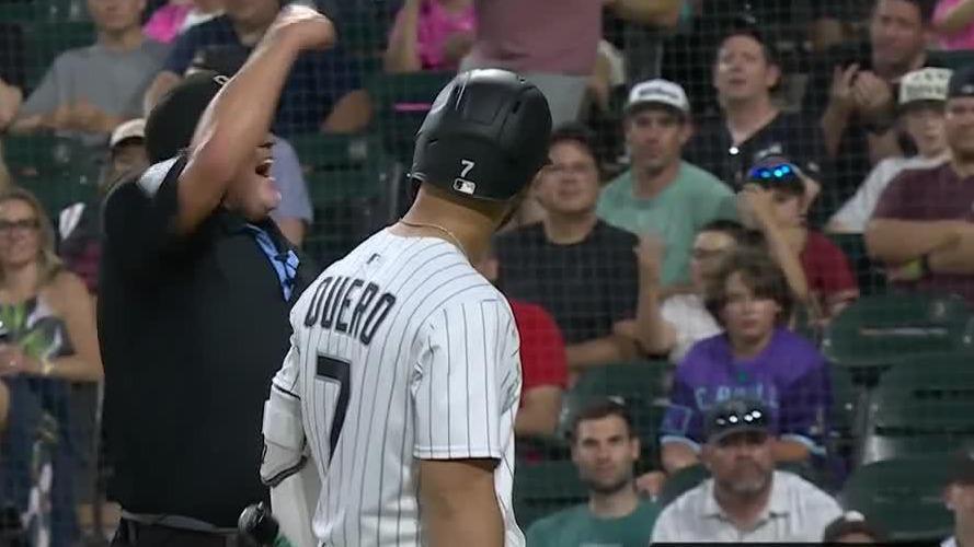 Edgar Quero gets tossed after arguing strike three call