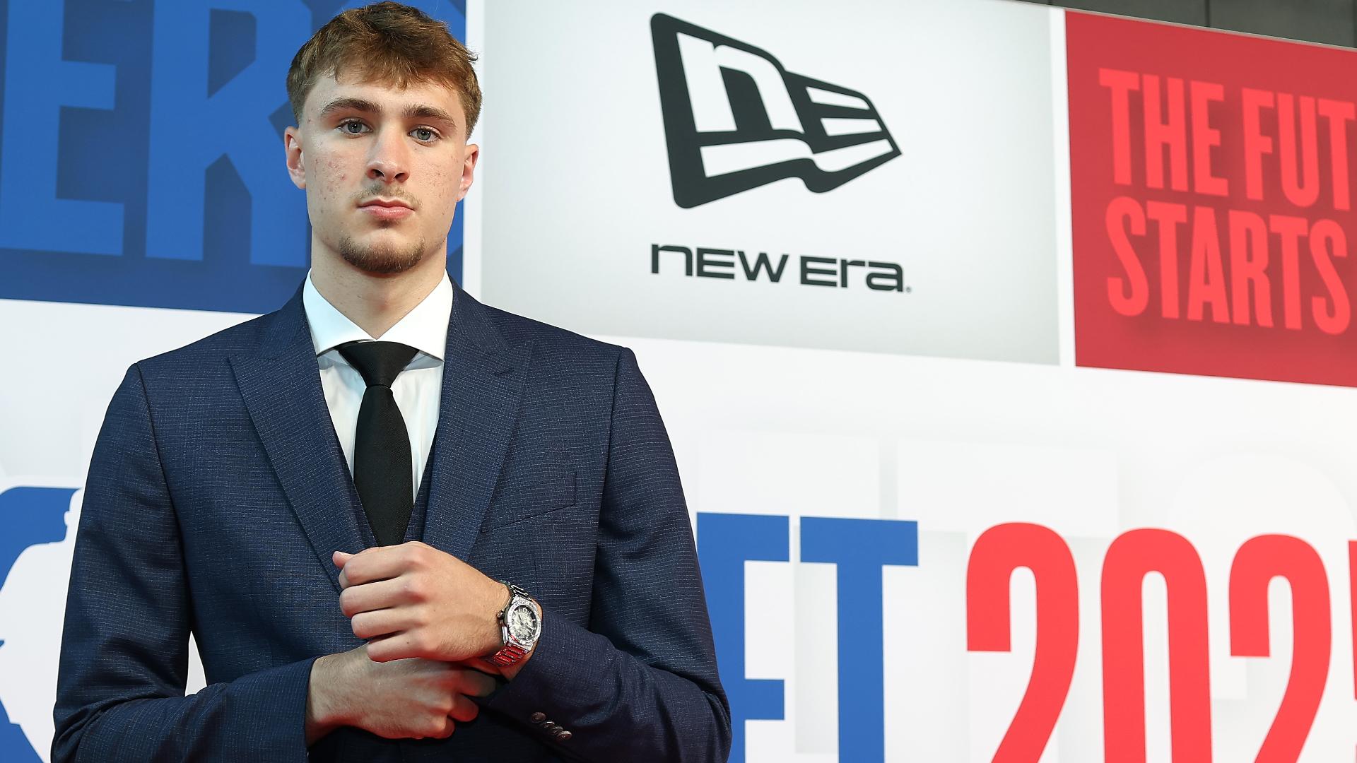 Cooper Flagg makes his red carpet appearance at the NBA draft