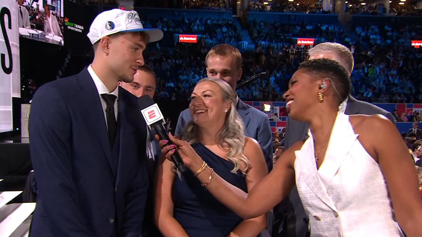 Cooper Flagg reacts to being drafted at No. 1