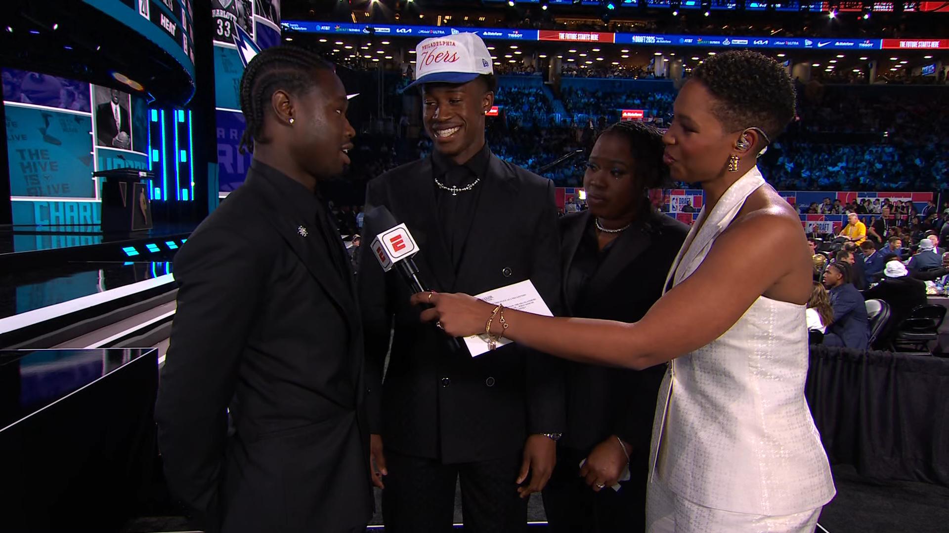 V.J. Edgecombe's family emotional after draft selection