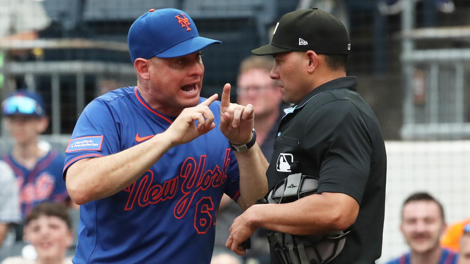 Mets manager irate after getting ejected
