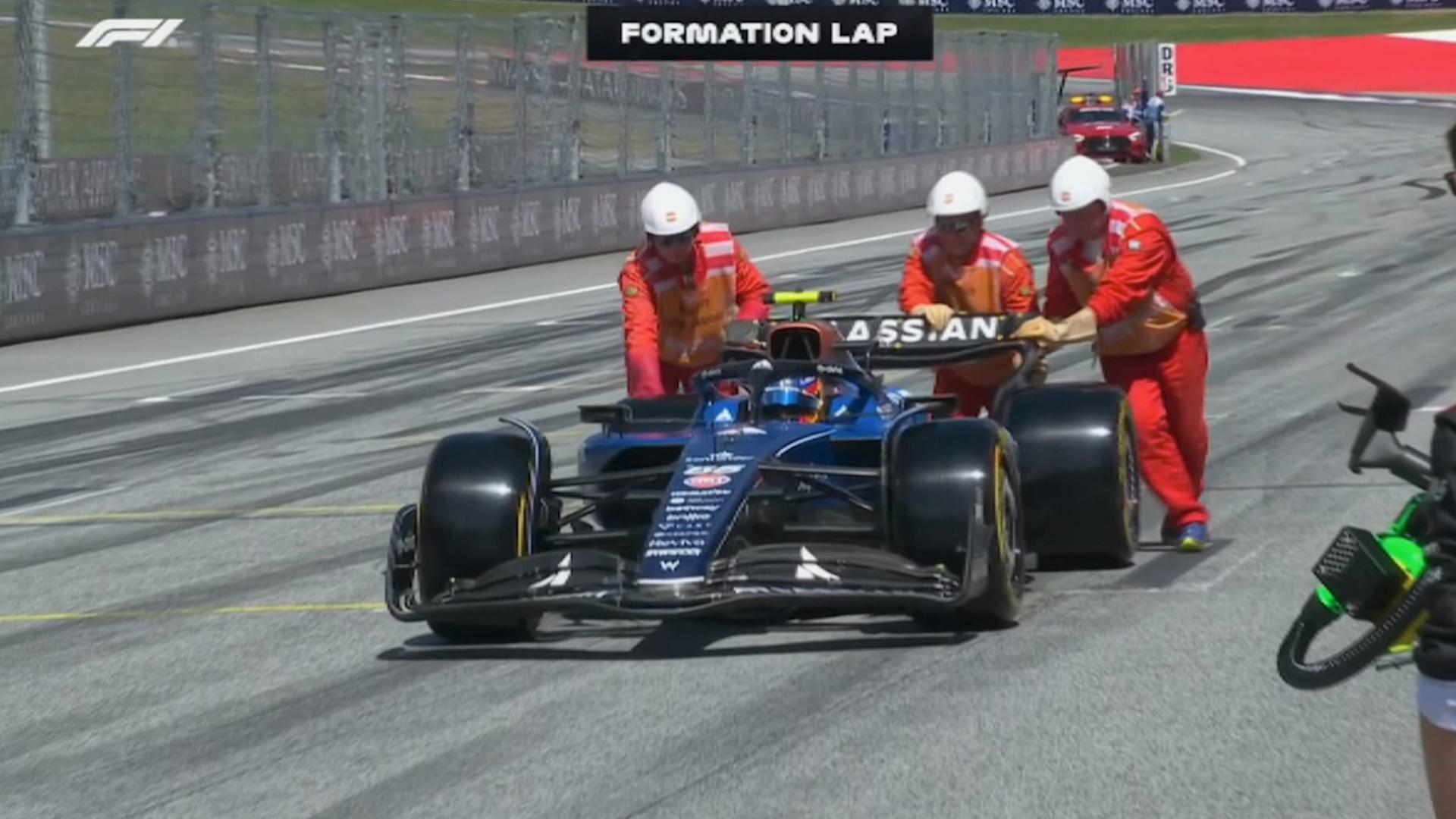Austrian GP delayed as Sainz car stuck on the grid