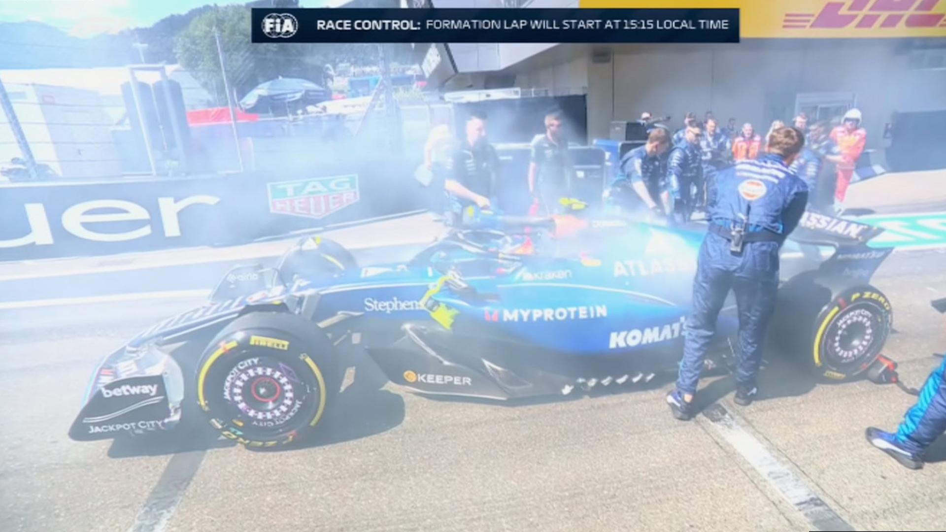 Sainz out of Austrian GP as car catches fire