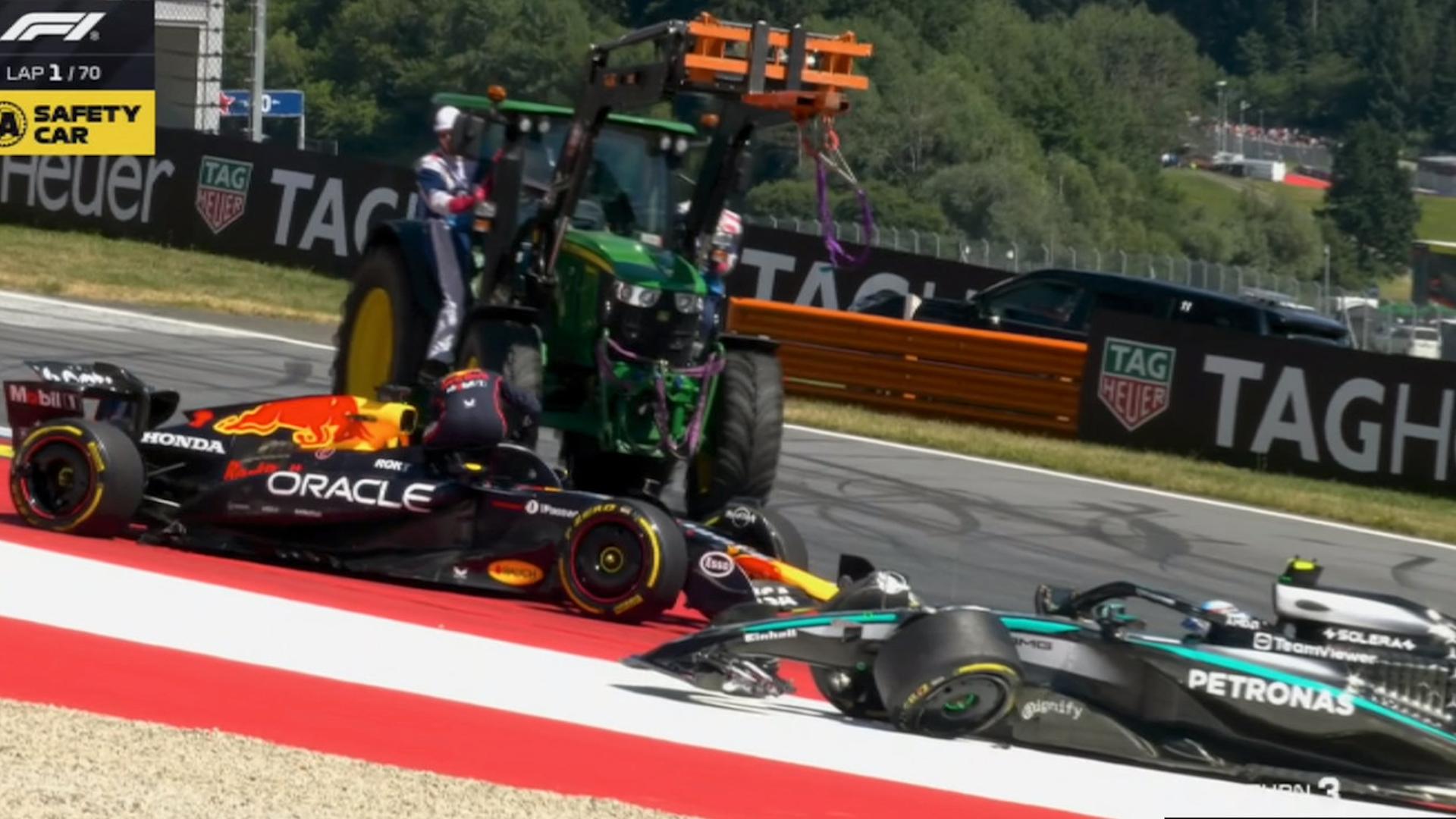 Verstappen and Antonelli out of Austrian GP on Lap 1