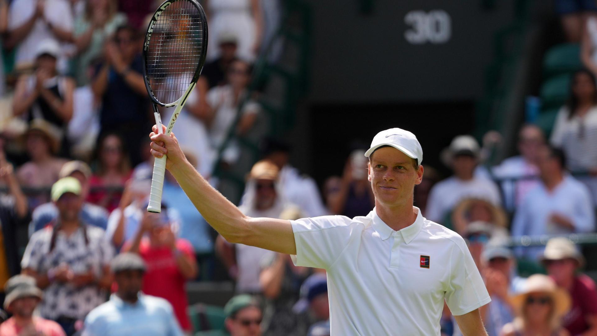 Jannik Sinner cruises past Luca Nardi in straight sets at Wimbledon