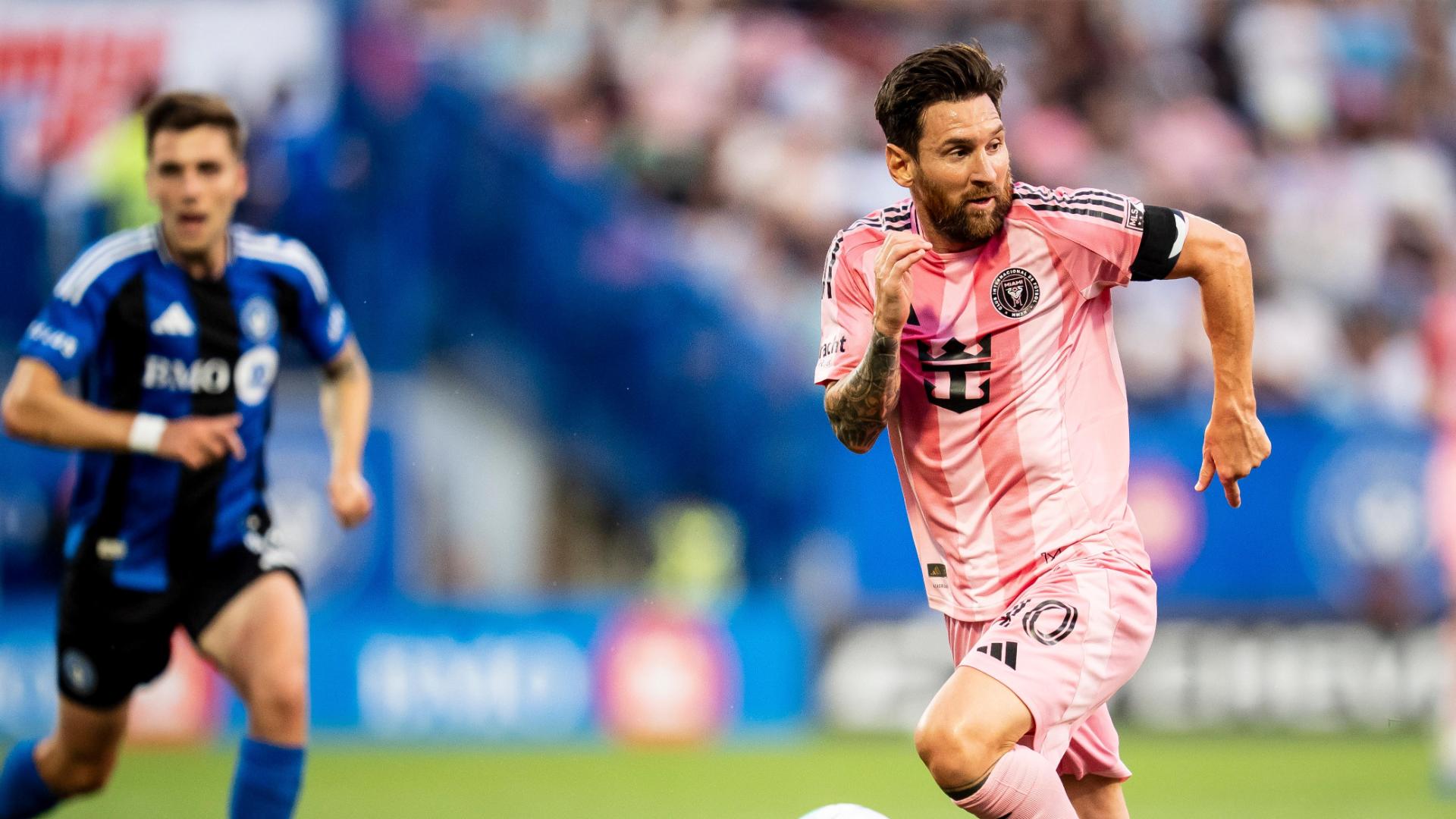 Messi splits three defenders for impressive goal