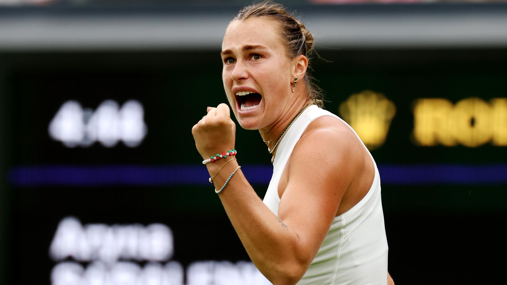 Sabalenka prevails in straight sets at Wimbledon