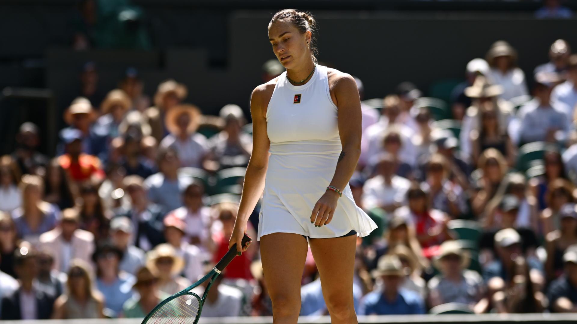 No. 1 seed Sabalenka drops first set to Siegemund