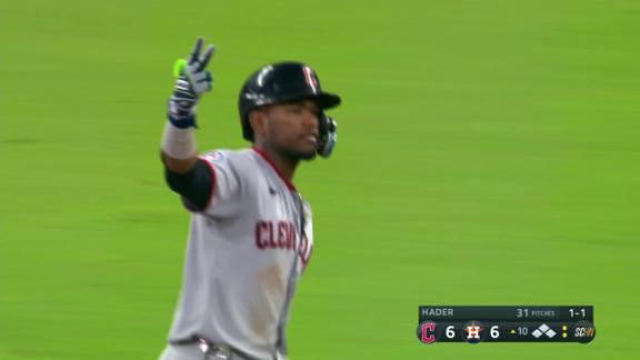 Guardians Win 10-6 Over Astros on Martínez 10th-Inning Grand Slam