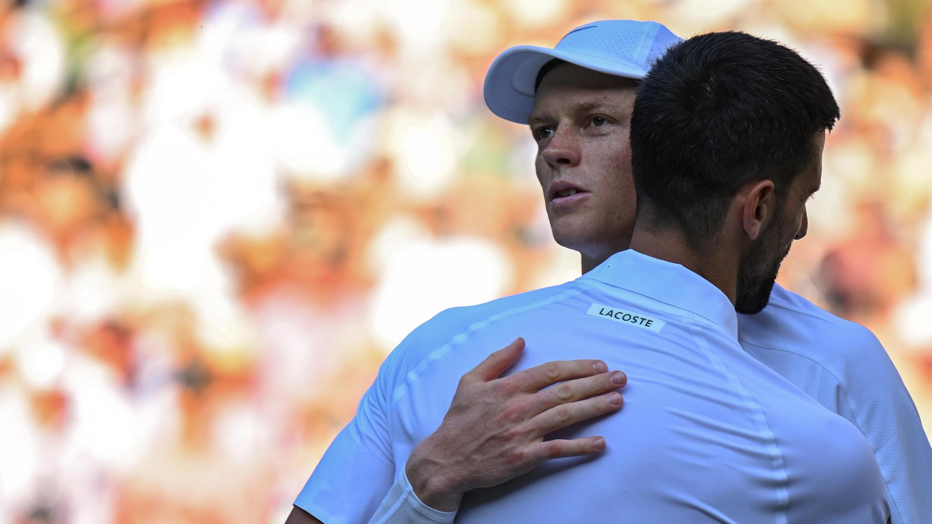 Sinner blows by Djokovic to reach first Wimbledon final