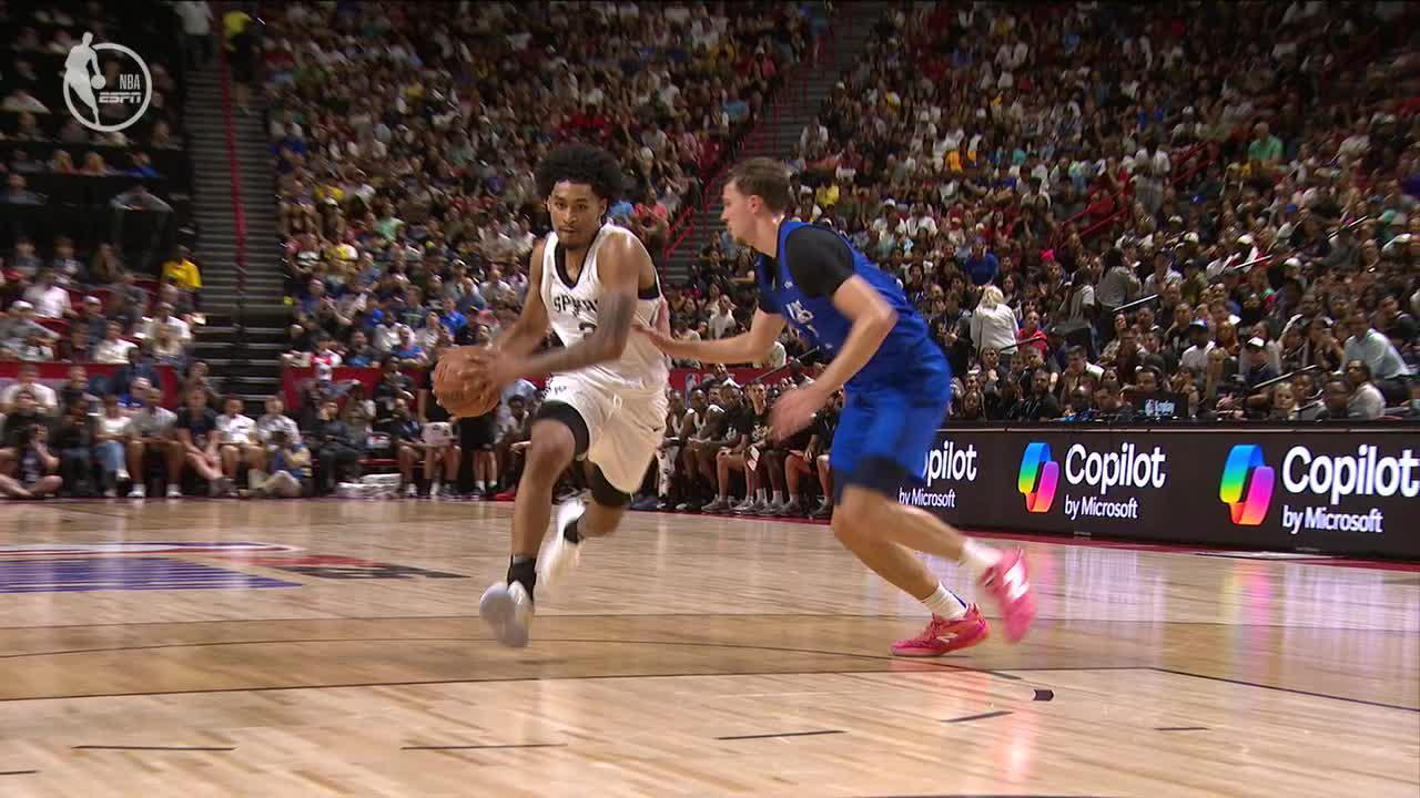 Dylan Harper drains an and-1 over Cooper Flagg