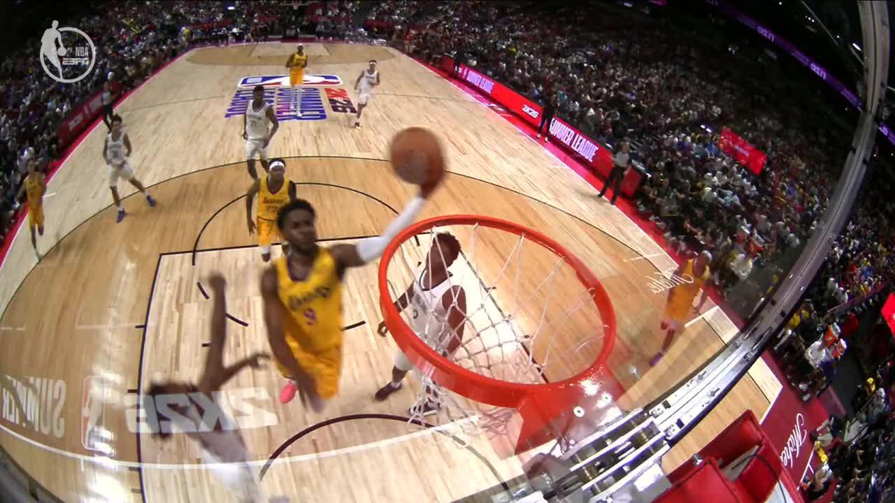 Bronny drops in a nice layup