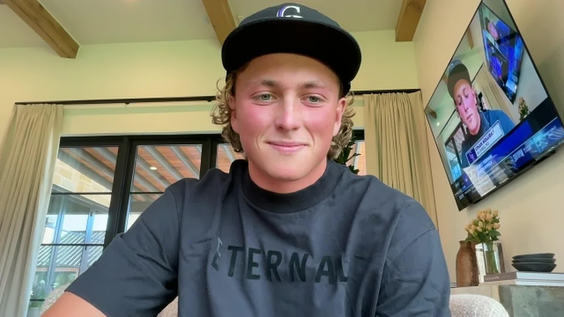 Ethan Holliday grateful after being drafted by Rockies