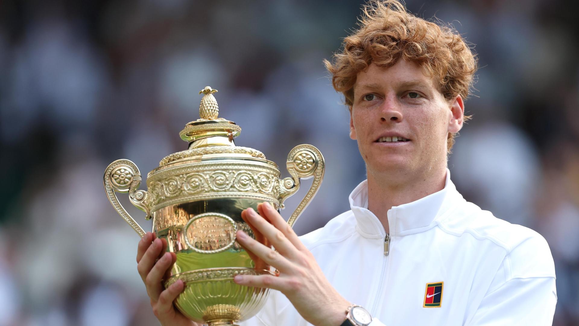 Sinner overpowers Alcaraz to win first Wimbledon title