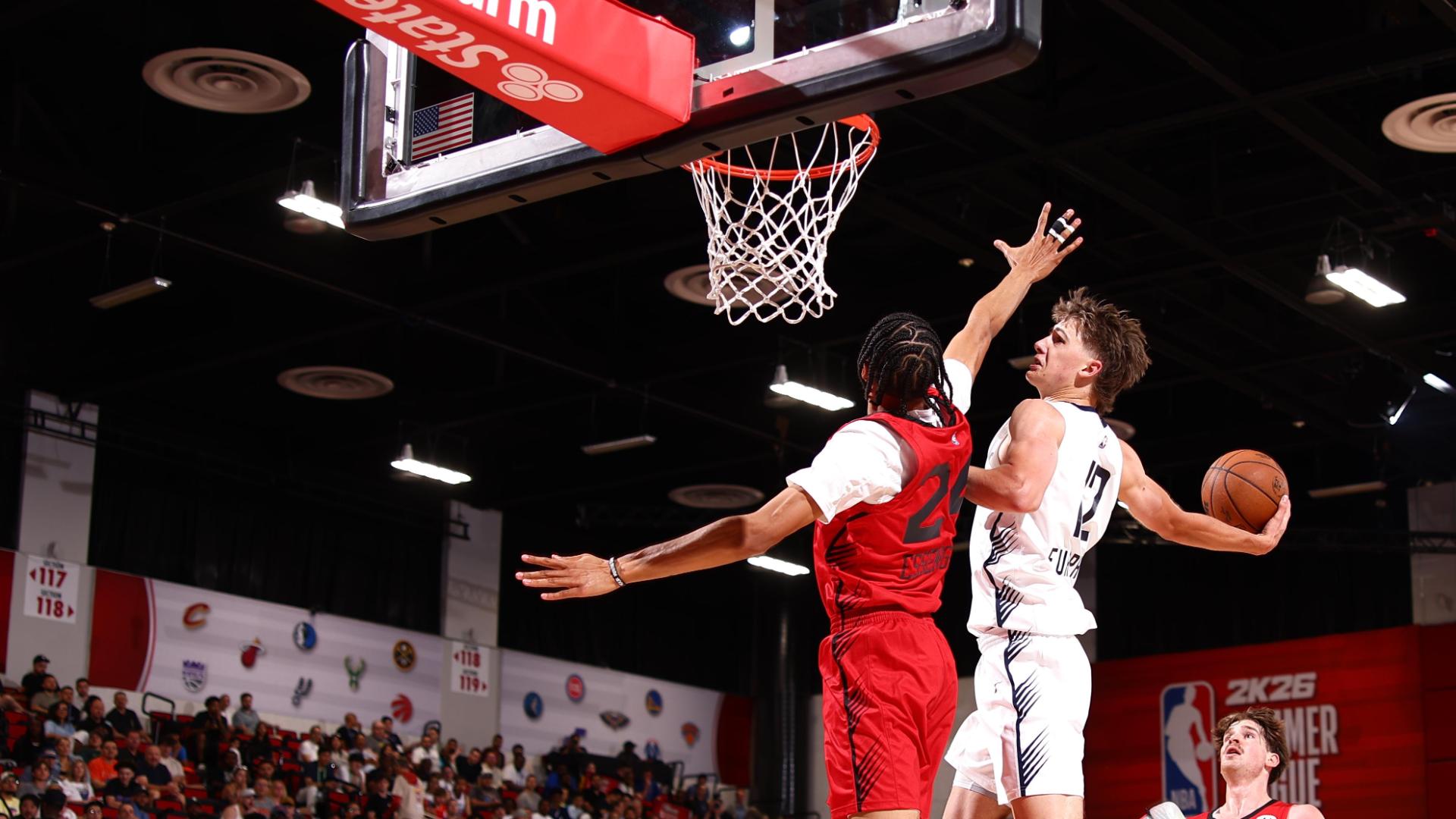 Johnny Furphy goes behind his back to slam it down with authority