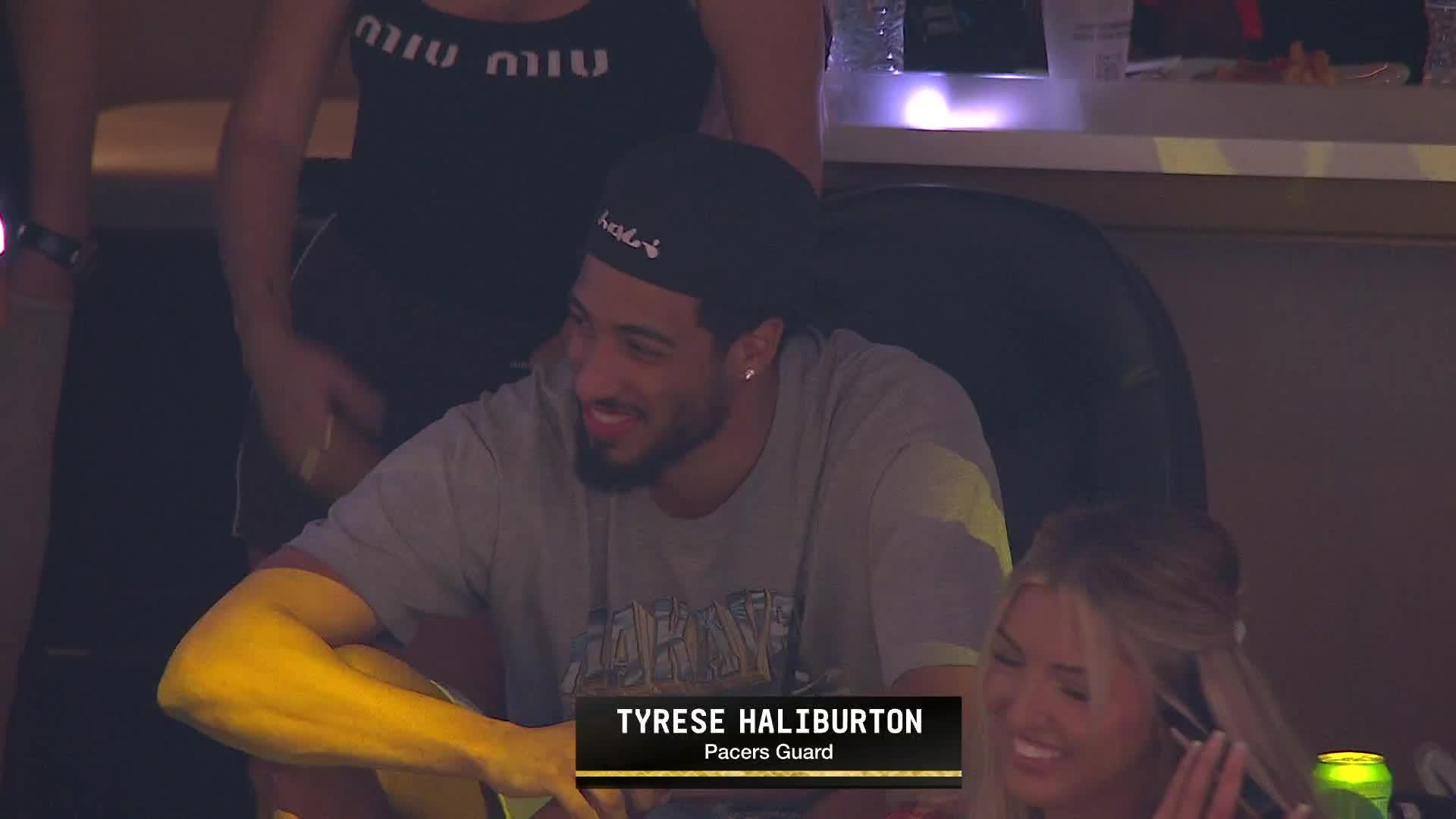 Tyrese Haliburton in the house for WNBA All-Star Game