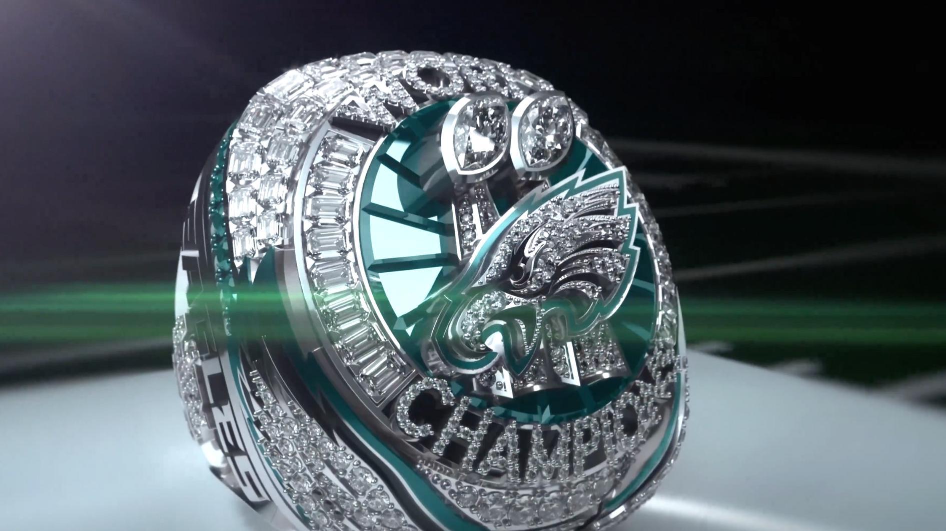 Eagles reveal flashy Super Bowl ring