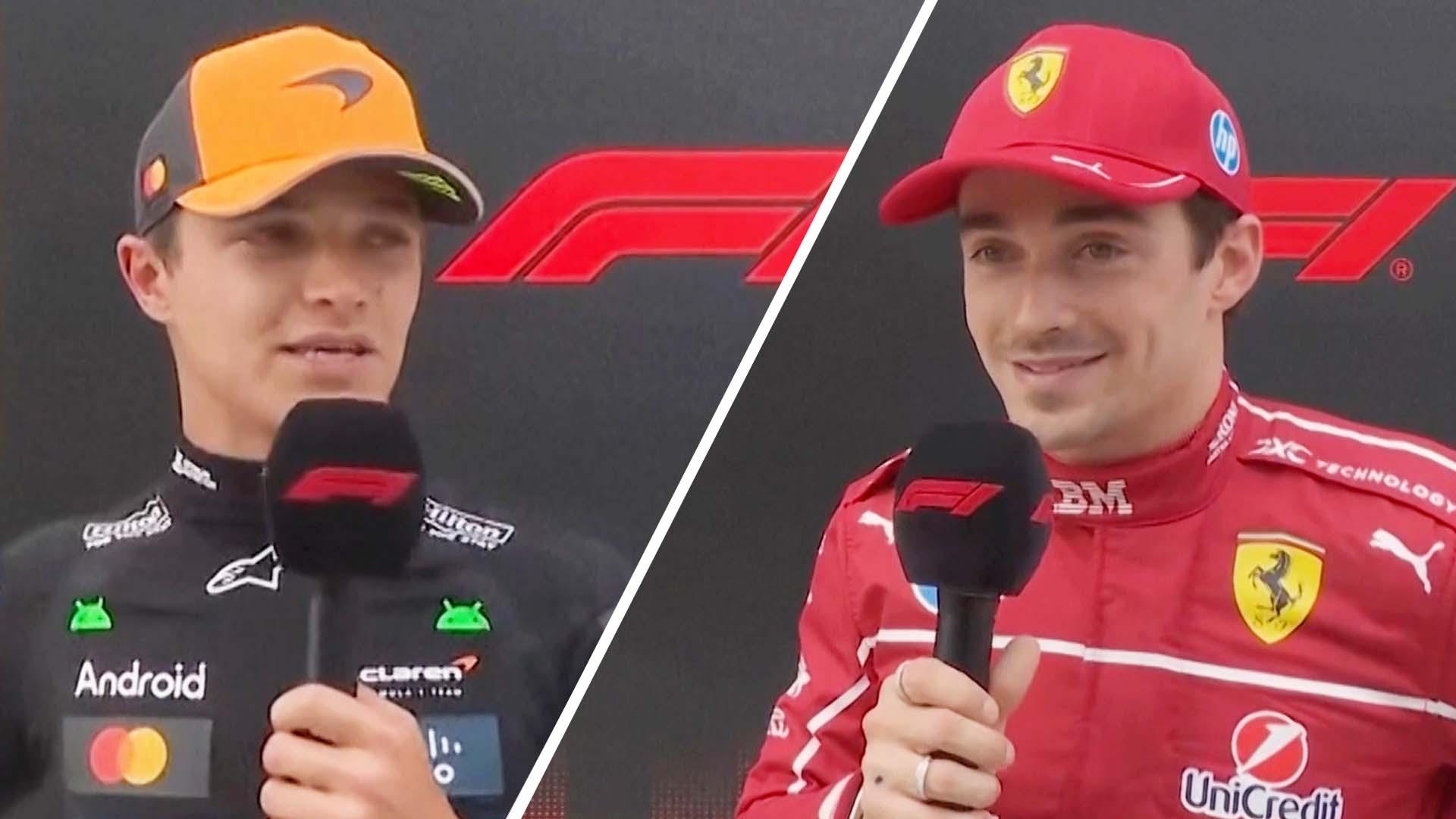 Drivers react to Charles Leclerc claiming pole at the Hungarian GP