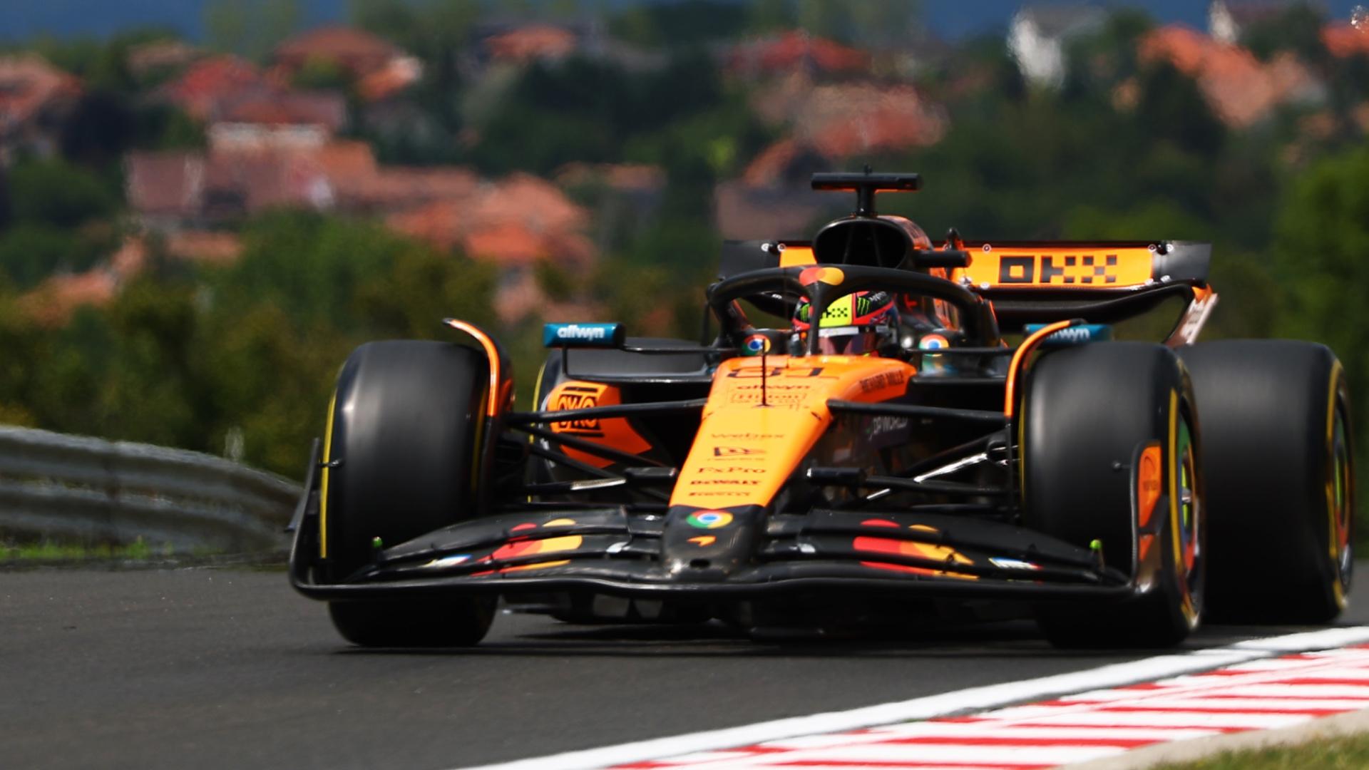 McLaren's Oscar Piastri went fastest in P3 at the Hungarian Grand Prix