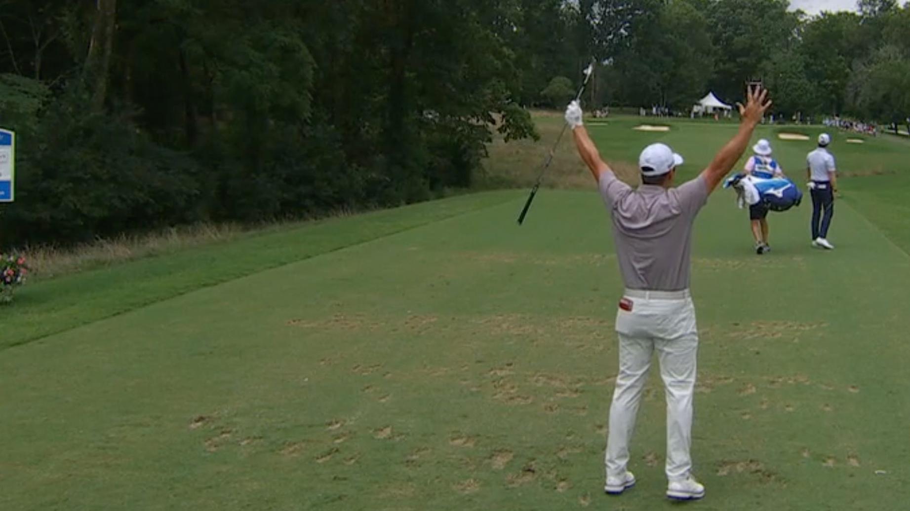 Karl Vilips sinks career-first ace at Wyndham Championship