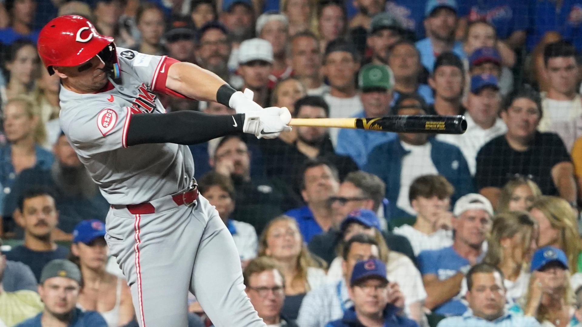 Spencer Steer hits a big dinger for the Reds