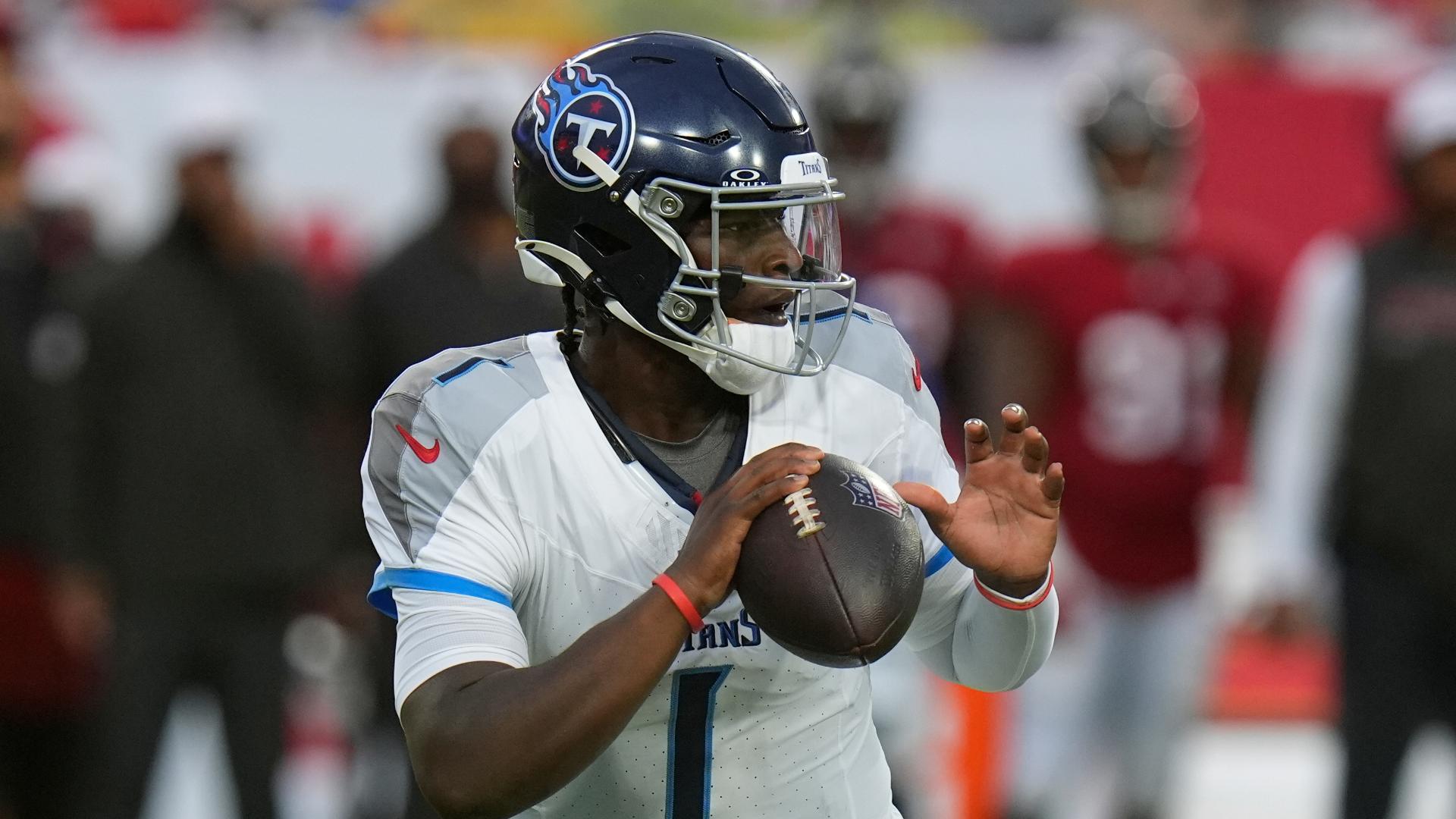Cam Ward connects with Calvin Ridley on his first 3 completions