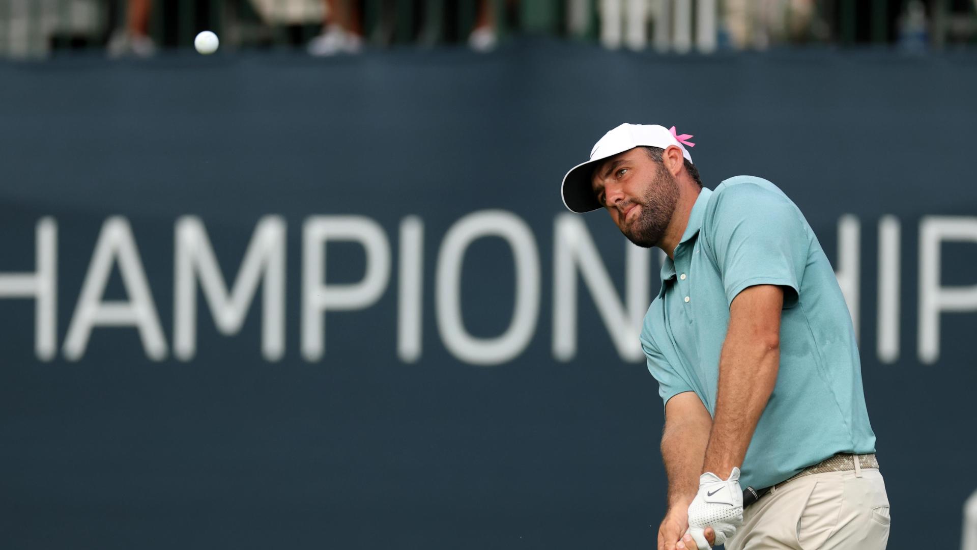 Scottie Scheffler sinks unbelievable chip for birdie to extend his lead