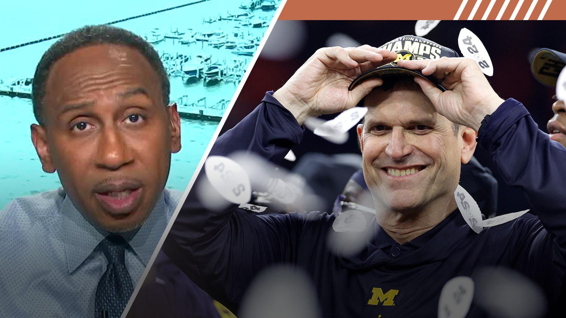 Stephen A.: Michigan's wins under Jim Harbaugh illegitimate
