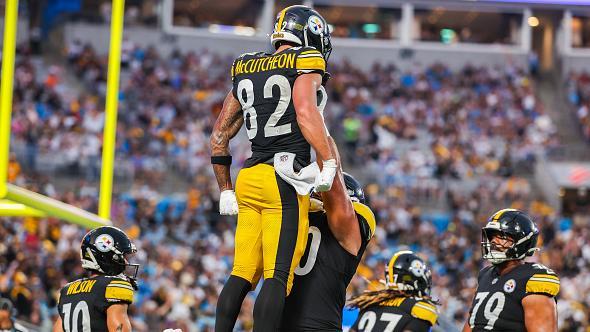 Skylar Thompson slings it to Lance McCutcheon for a Steelers TD