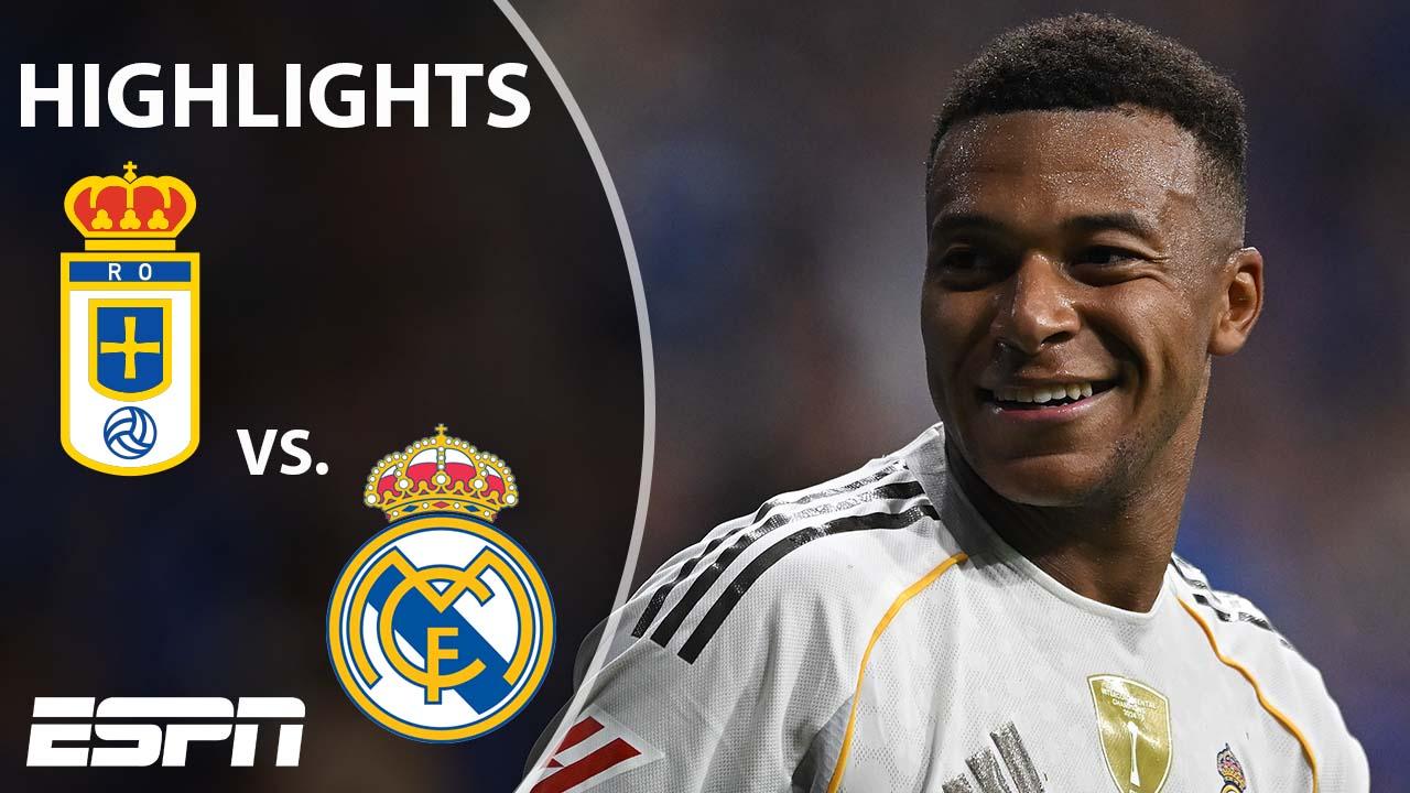 Real Oviedo 0-3 Real Madrid, LaLiga Highlights: Mbappé scores brace