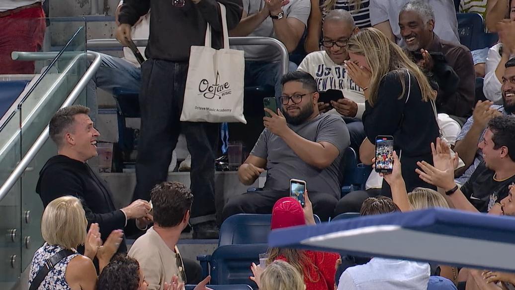 Fans love this successful marriage proposal at the US Open