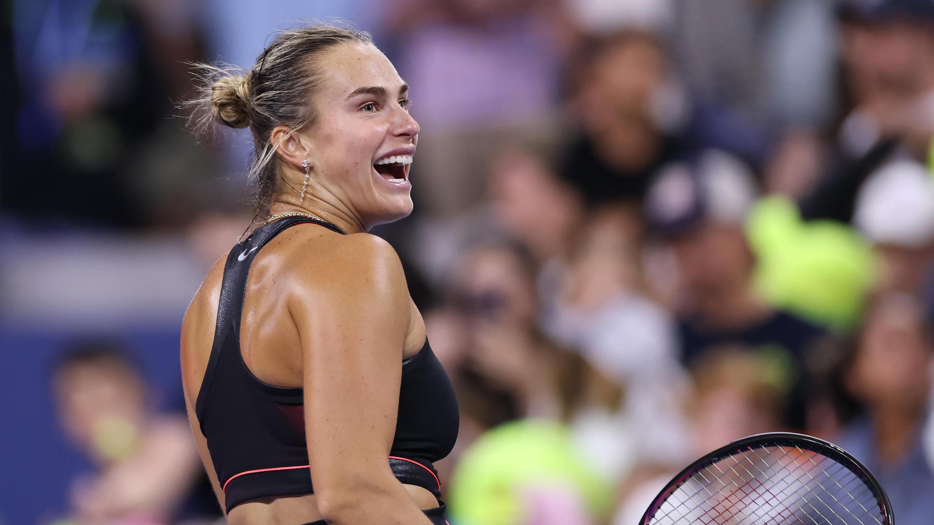Aryna Sabalenka gets match point in style to advance at US Open