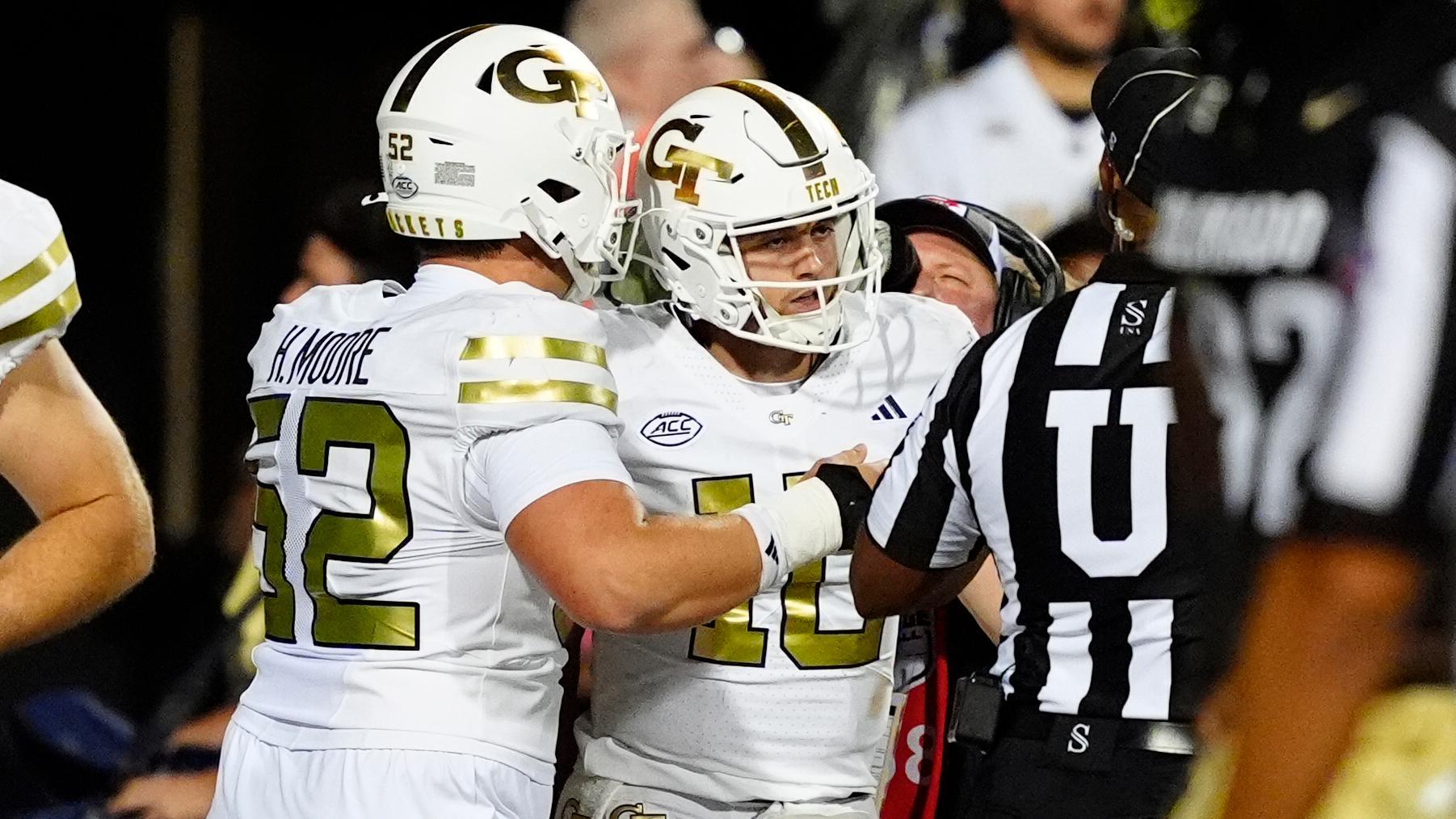 Haynes King's 3rd rushing TD gives Georgia Tech a lead with 68 seconds left