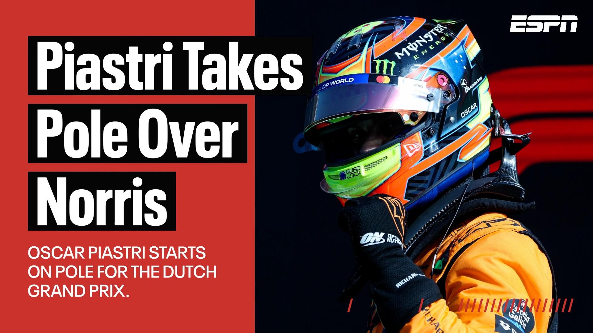 Oscar Piastri takes pole at the Dutch Grand Prix