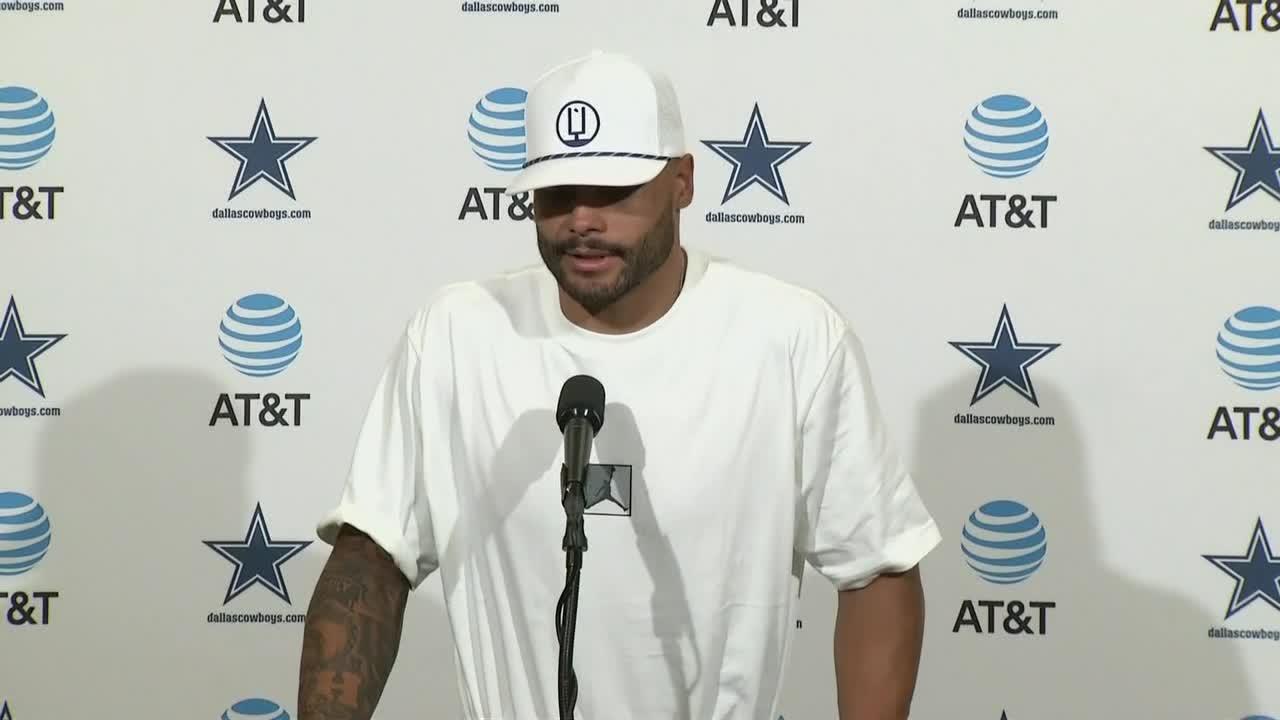 Dak Prescott: I was not trying to spit on Jalen Carter