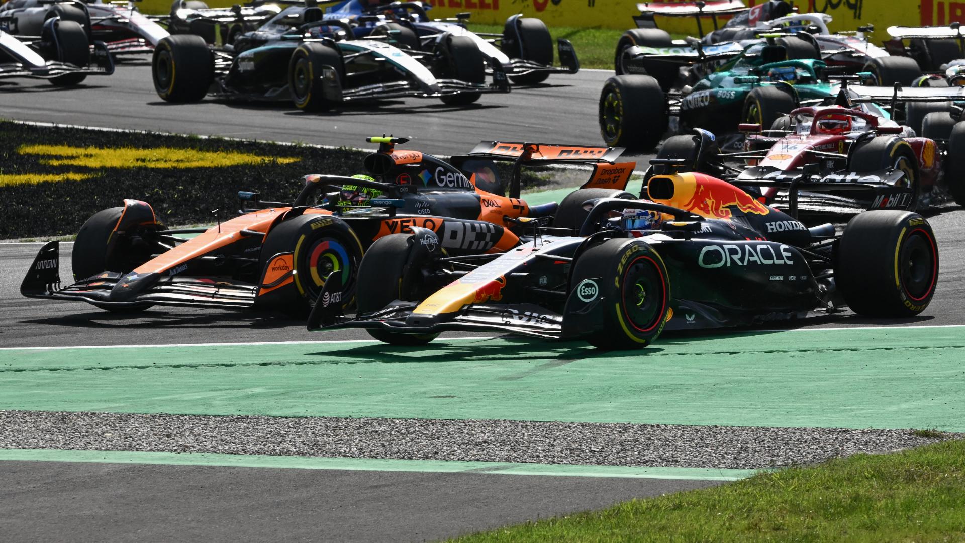 Verstappen gives back first place after dramatic start in Monza