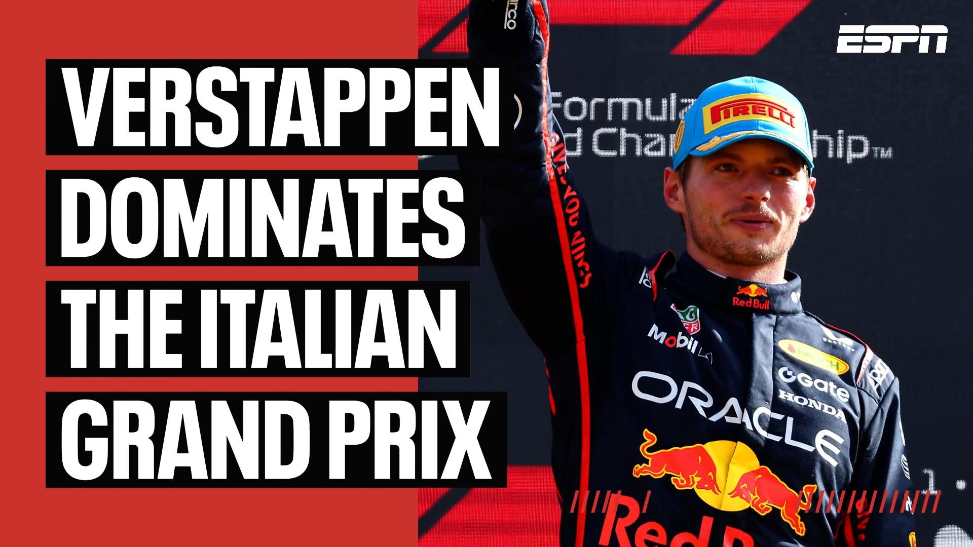 The numbers behind Max Verstappen's dominant Monza win