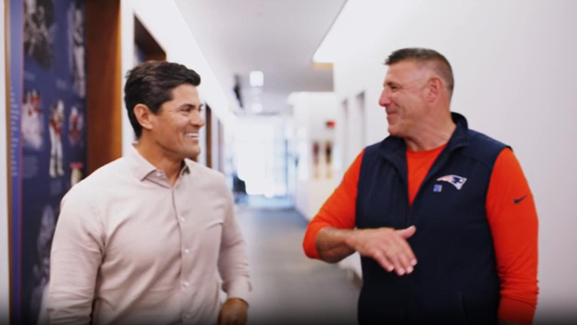 Mike Vrabel tells Tedy Bruschi his blueprint as Patriots coach
