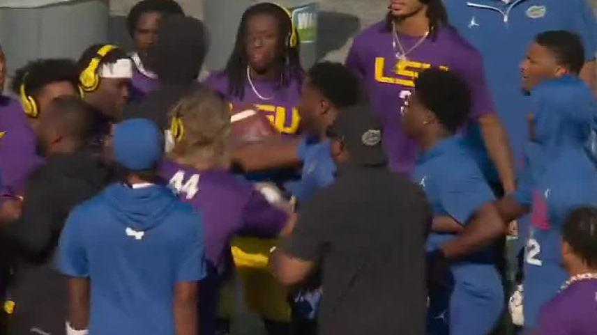 LSU-Florida get into it before their matchup