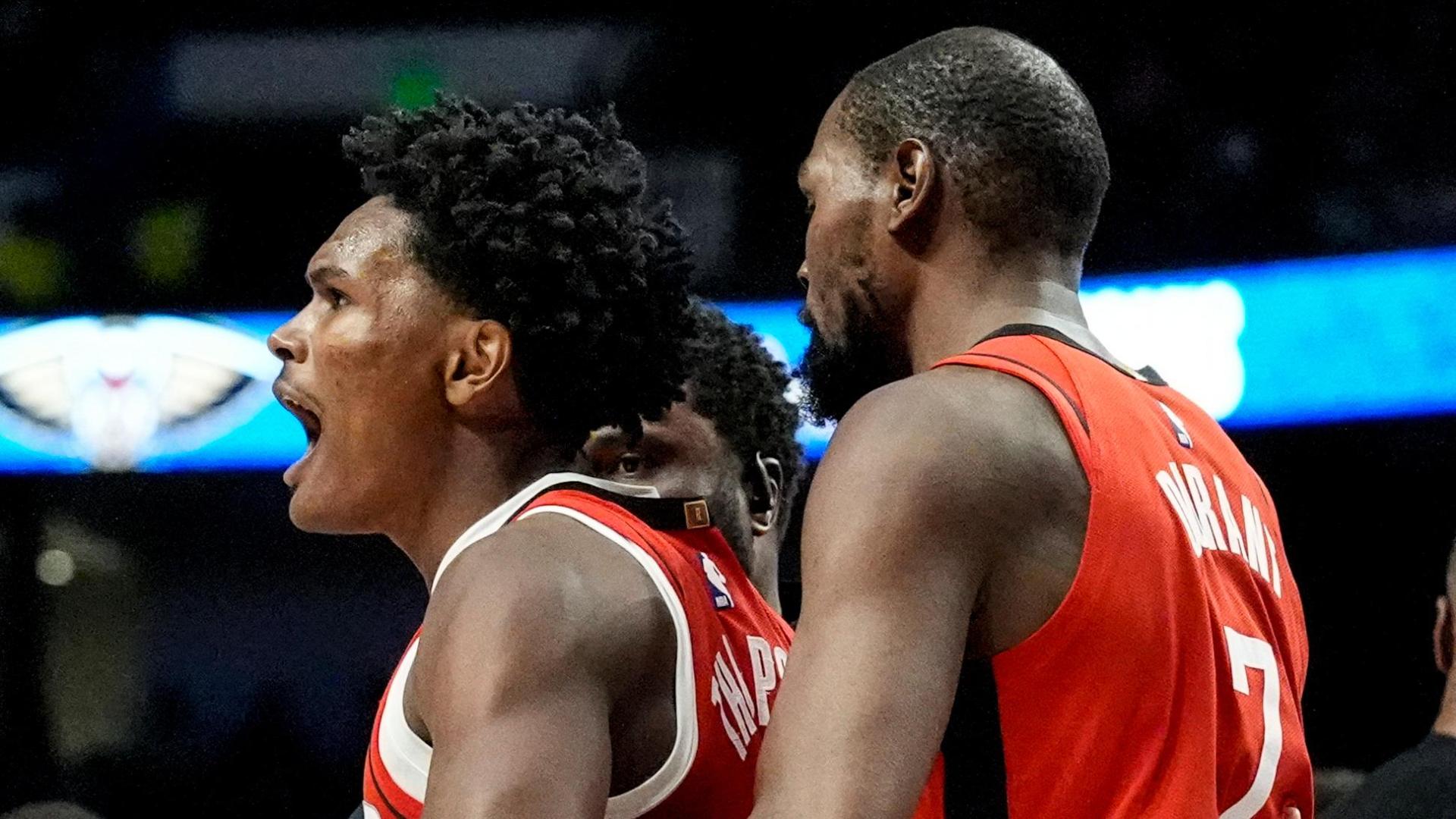 Amen Thompson pushes Jose Alvarado in face, scuffle ensues