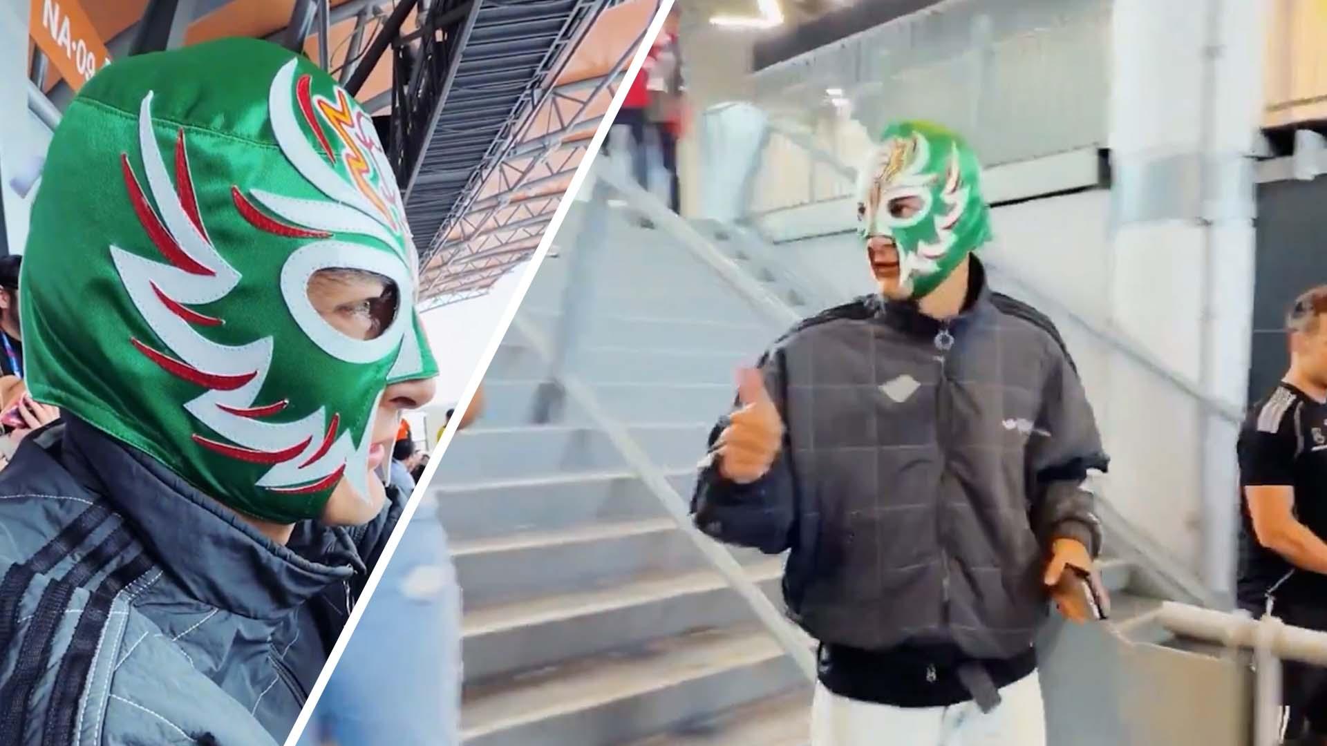 George Russell sneaks into Mexican GP crowd to watch practice in mask