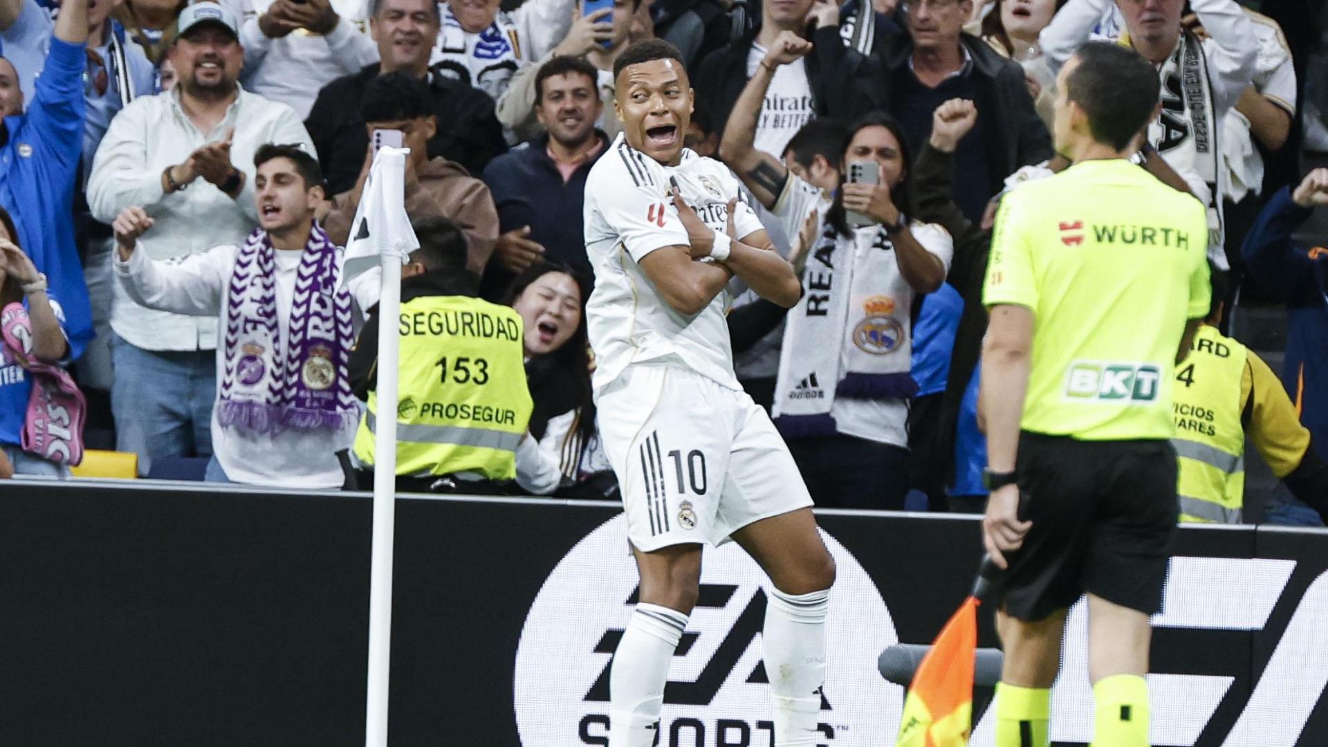 Mbappé slots in a goal for Real Madrid
