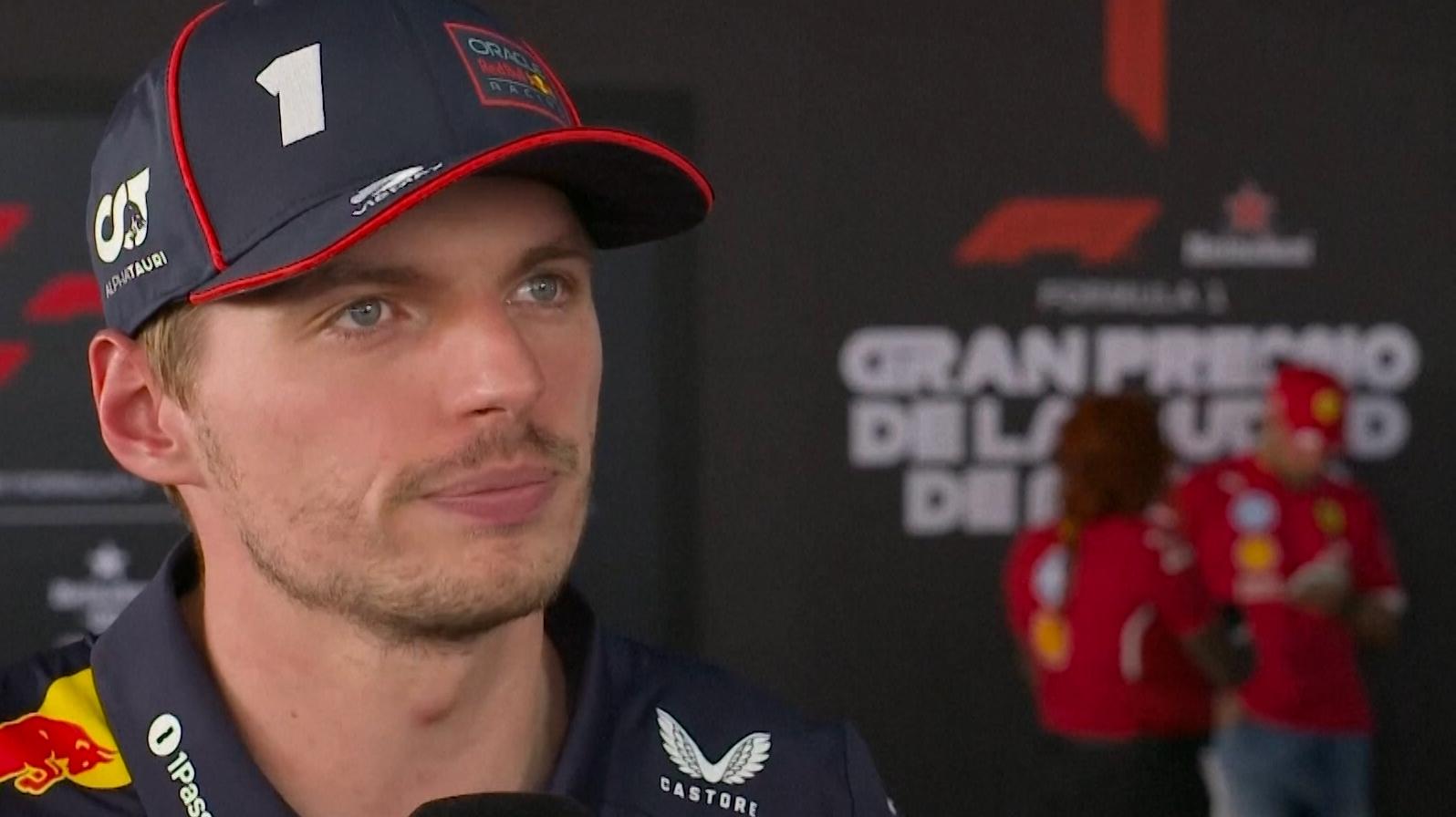Max Verstappen reacts to Mexico City GP third place
