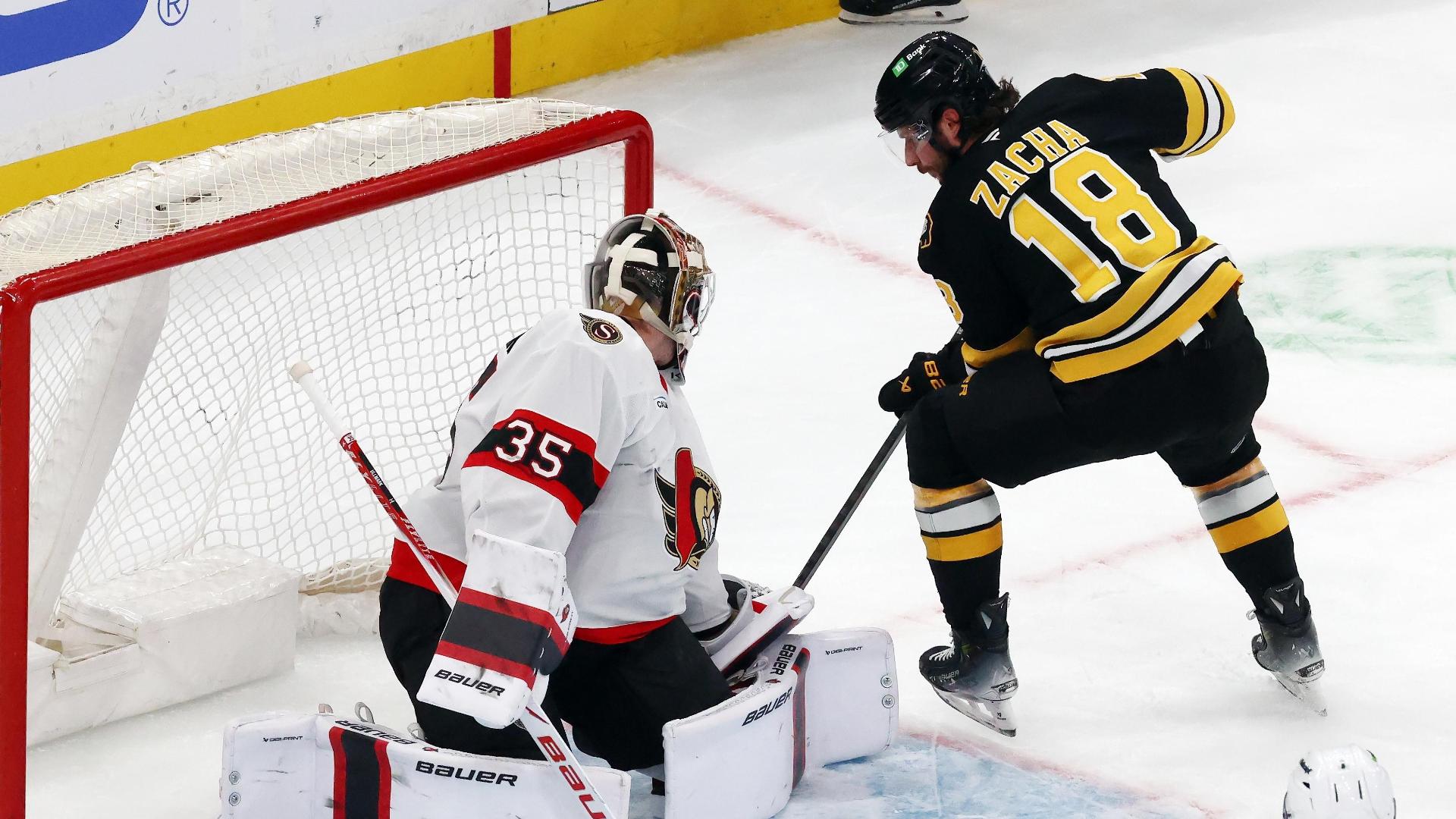 Pavel Zacha tallies OT winner for Bruins