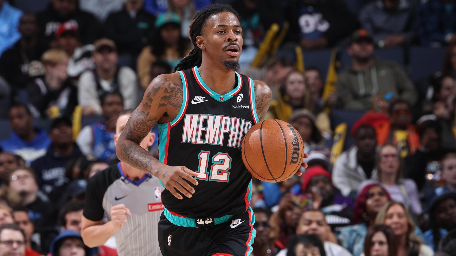 Ja Morant slings an over-the-head assist