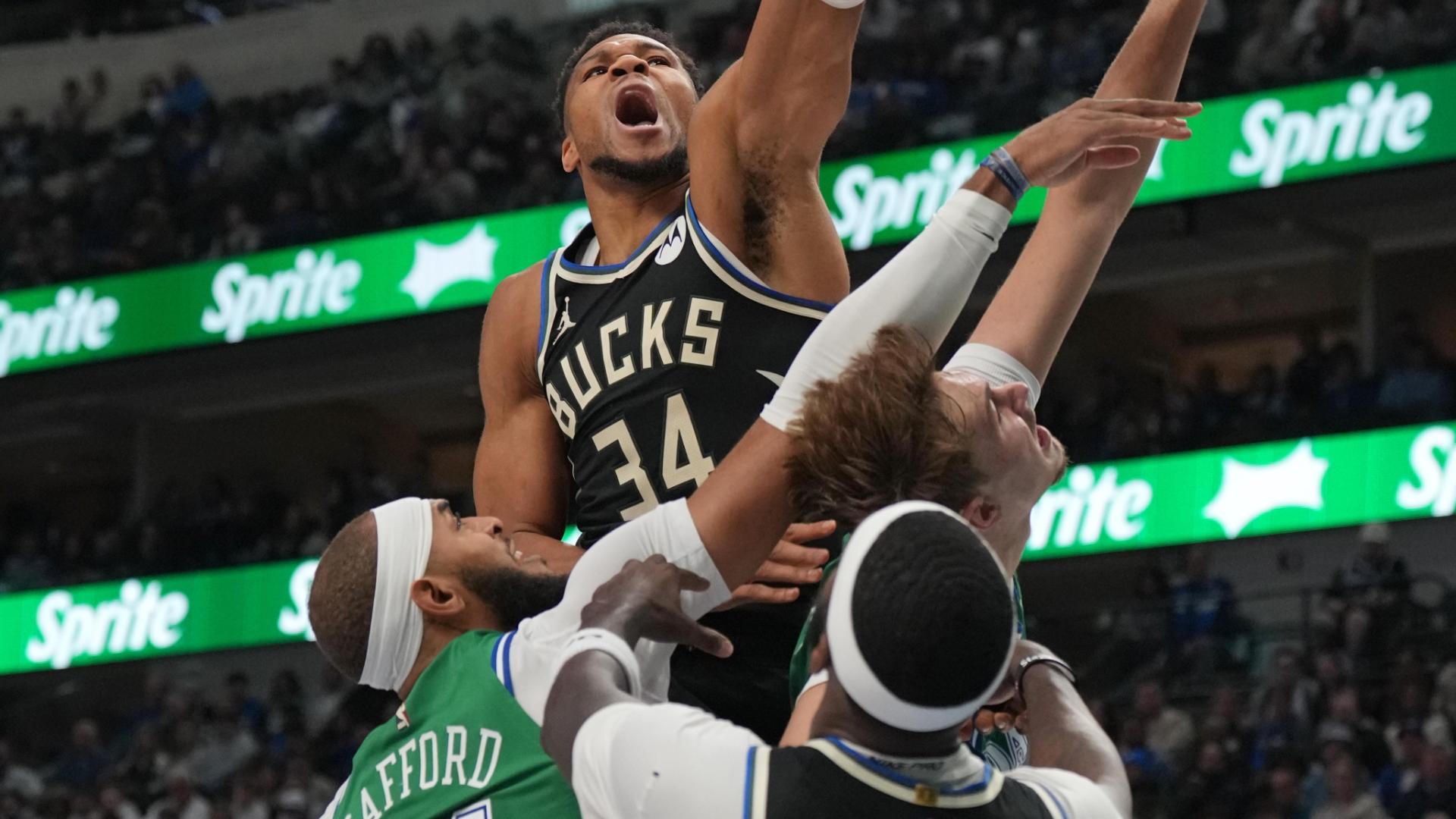 Giannis posterizes Flagg, Gafford with vicious dunk