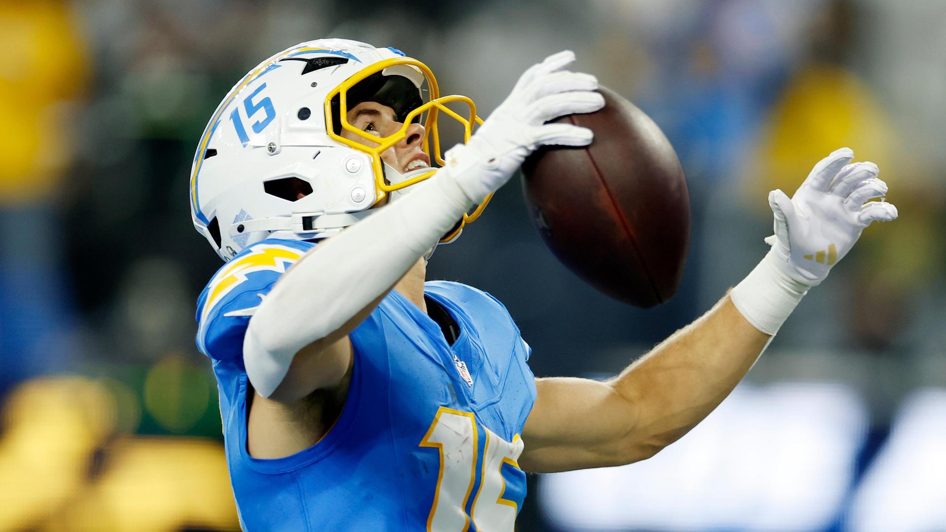 Ladd McConkey breaks free for an electric 58-yard gain