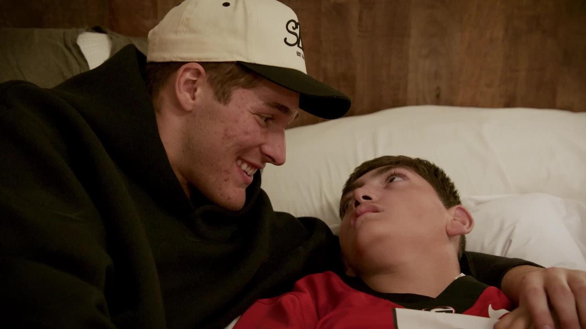 Lawson Luckie's incredible bond with 13-year-old brother