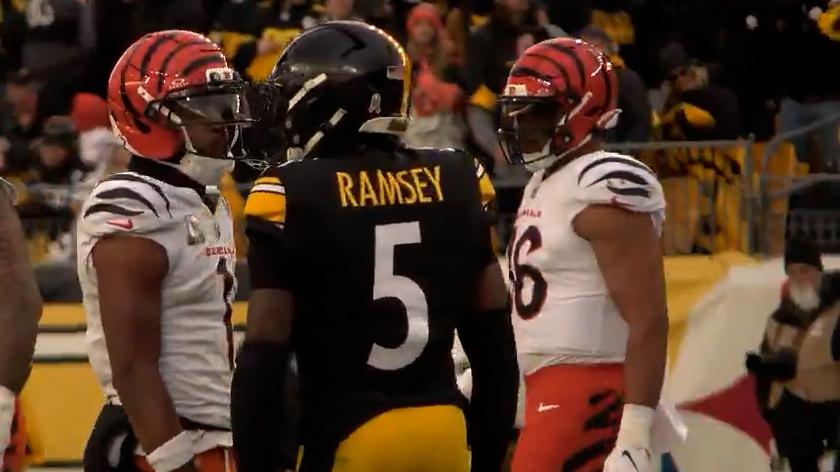 Chase appears to spit on Ramsey during scuffle